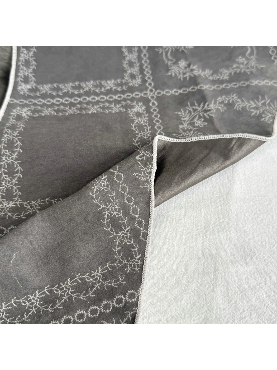 Scarvii - Dark Gray Edgy Print Triangle Scarf