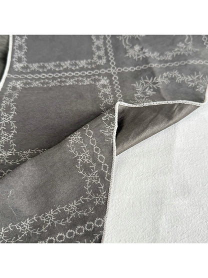 Scarvii - Dark Gray Edgy Print Triangle Scarf