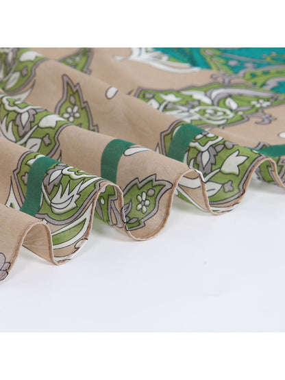 Scarvii - Multi-colored Smooth Finish Paisley Scarf