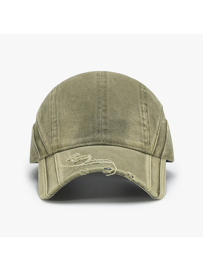 Haila - Distressed Adjustable Curved Brim Baseball Cap