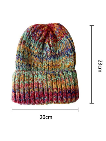 Haila - Vintage Gradient Knitted Warm Beanie