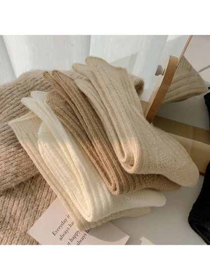 Rufia - Solid Color Mid-Calf Socks