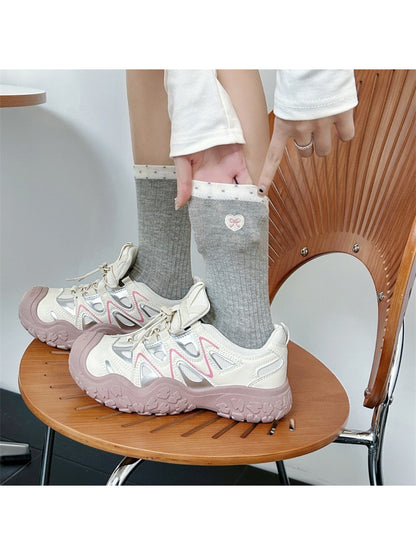 Rufia - Heart Bow Ribbed Crew Socks