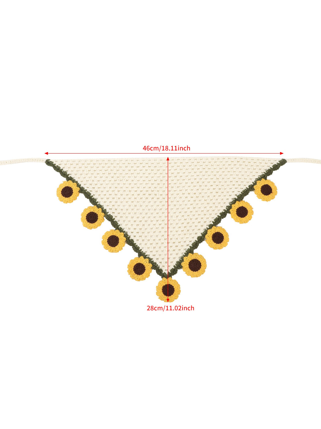 Scarvii Sunflower Crochet Triangle Scarf