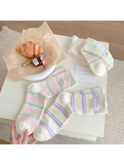 Rufia - Ice Cream Color Mid-Calf Socks