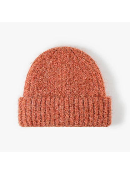 Haila - Heathered Ribbed Cuffed Knit Beanie
