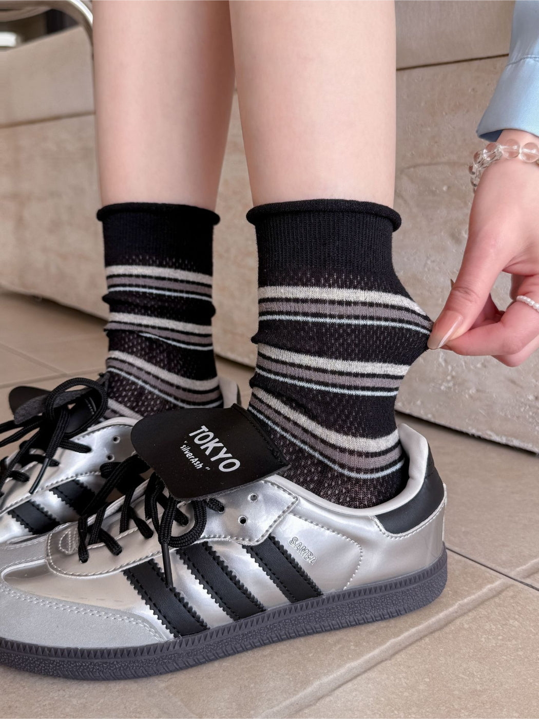 Rufia - Striped lightweight Crew Socks product image 5