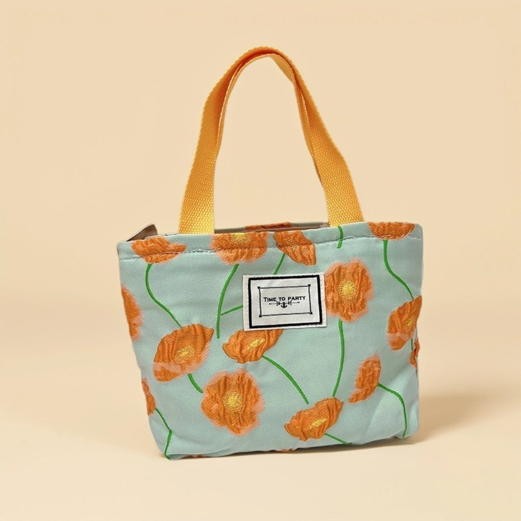Small Colorblock Jacquard Handbag
