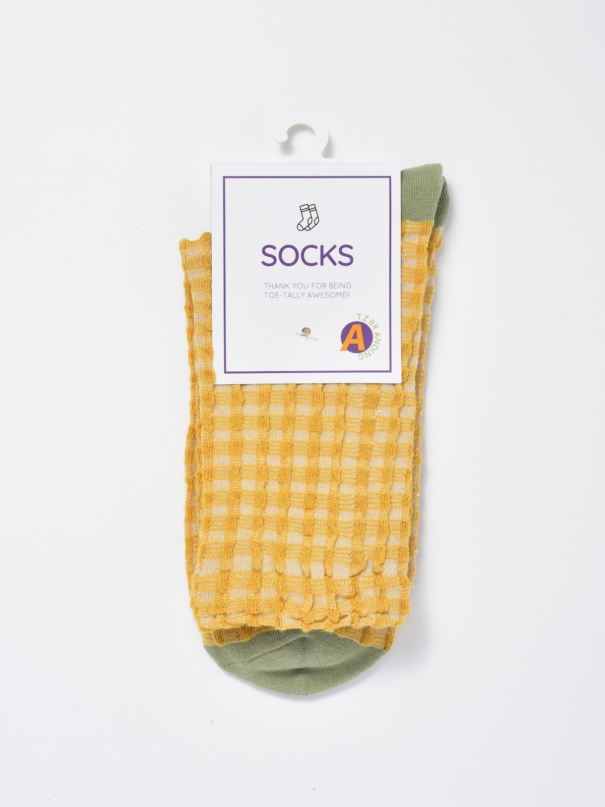 Rufia - Textured Check Knit Crew Socks