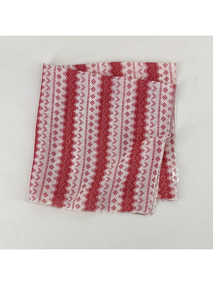 Scarvii scarf styled as headwrap highlighting geometric design and color contrast