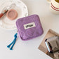 Cosbai - Square Plaid Everyday Storage Zipper Pouch Bag