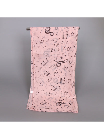 Scarvii - Spring Summer Music Note Print Scarf