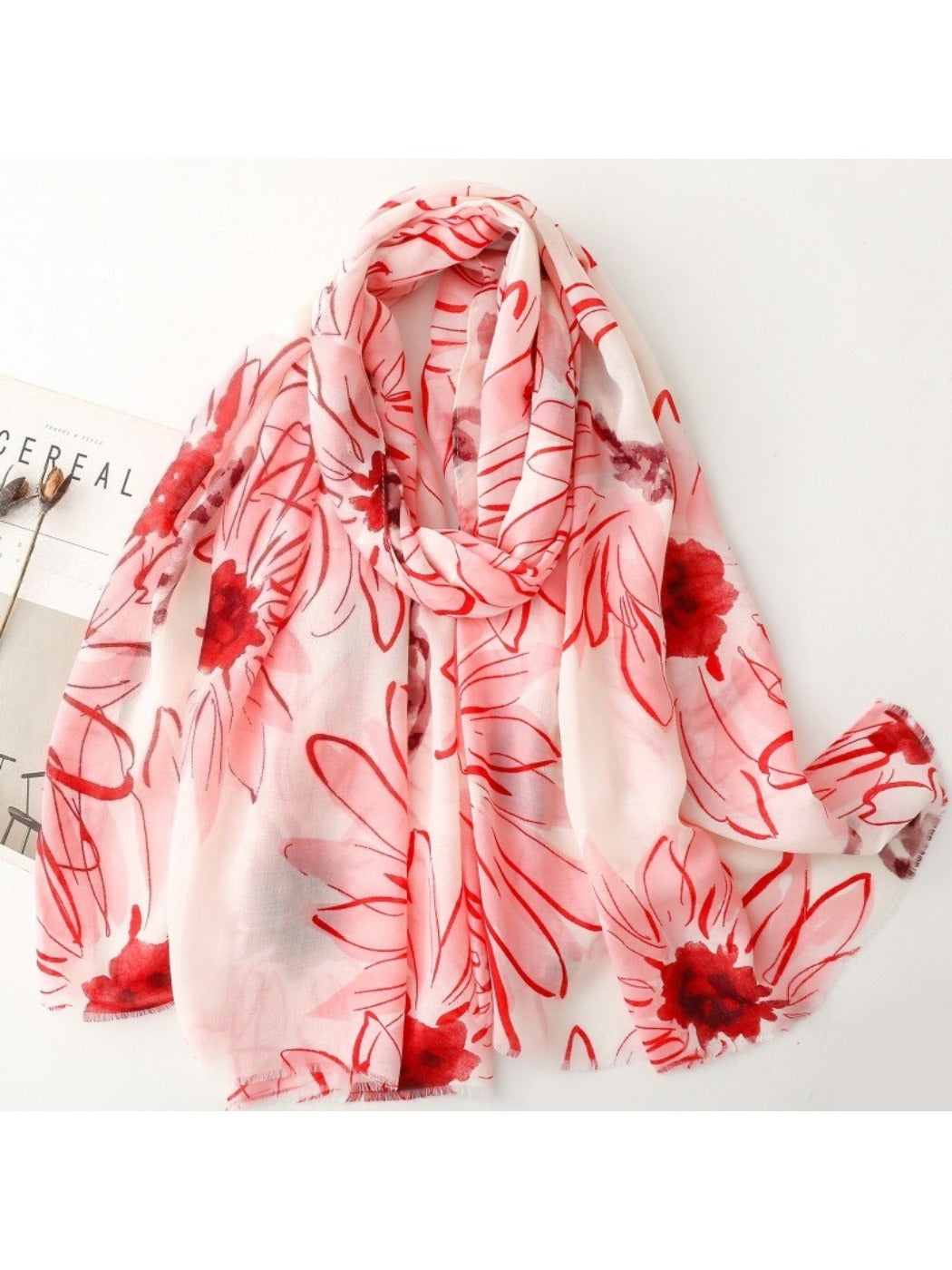 Scarvii - Daisy Print Scarf & Shawl for Women