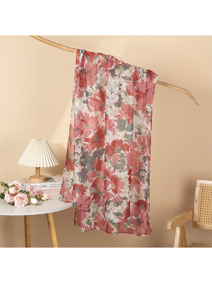 Scarvii - Watercolor Rose Print Scarf
