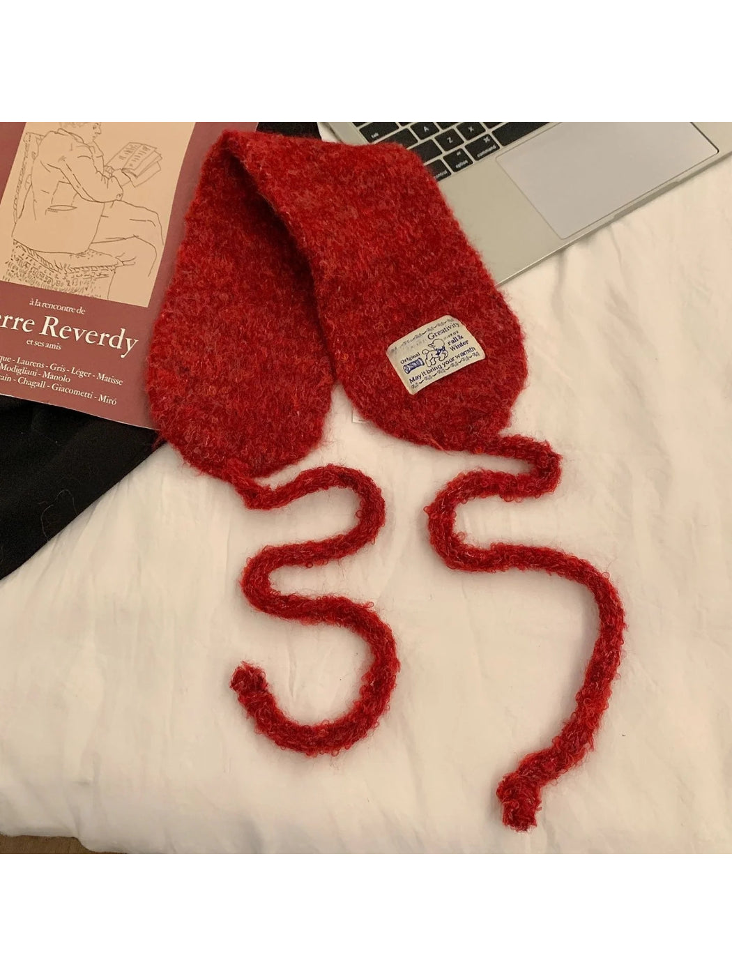 Scarvii - Soft Knit Tie Front Scarf