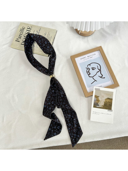 Scarvii - Printed Slim Tie Neck Fashion Necklace