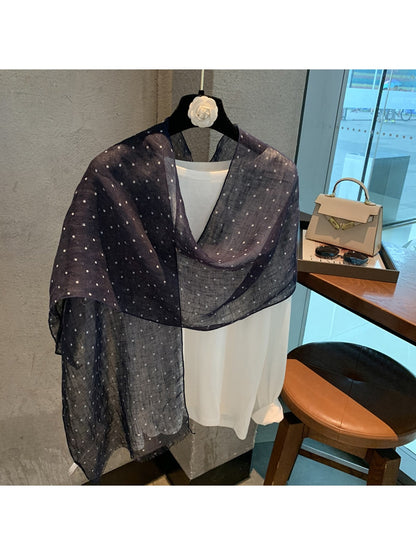 Scarvii - Minimal Chic Polka Dot Printed Scarf