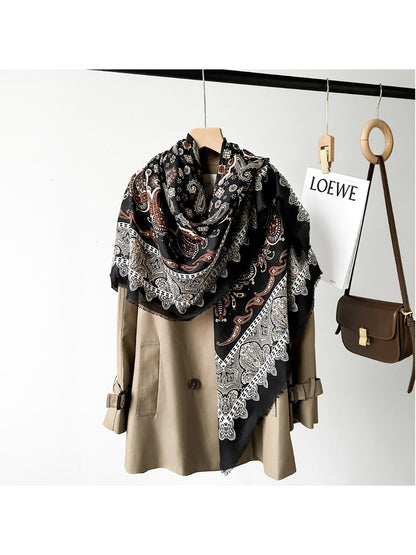 Scarvii - Vintage Paisley Border Square Scarf