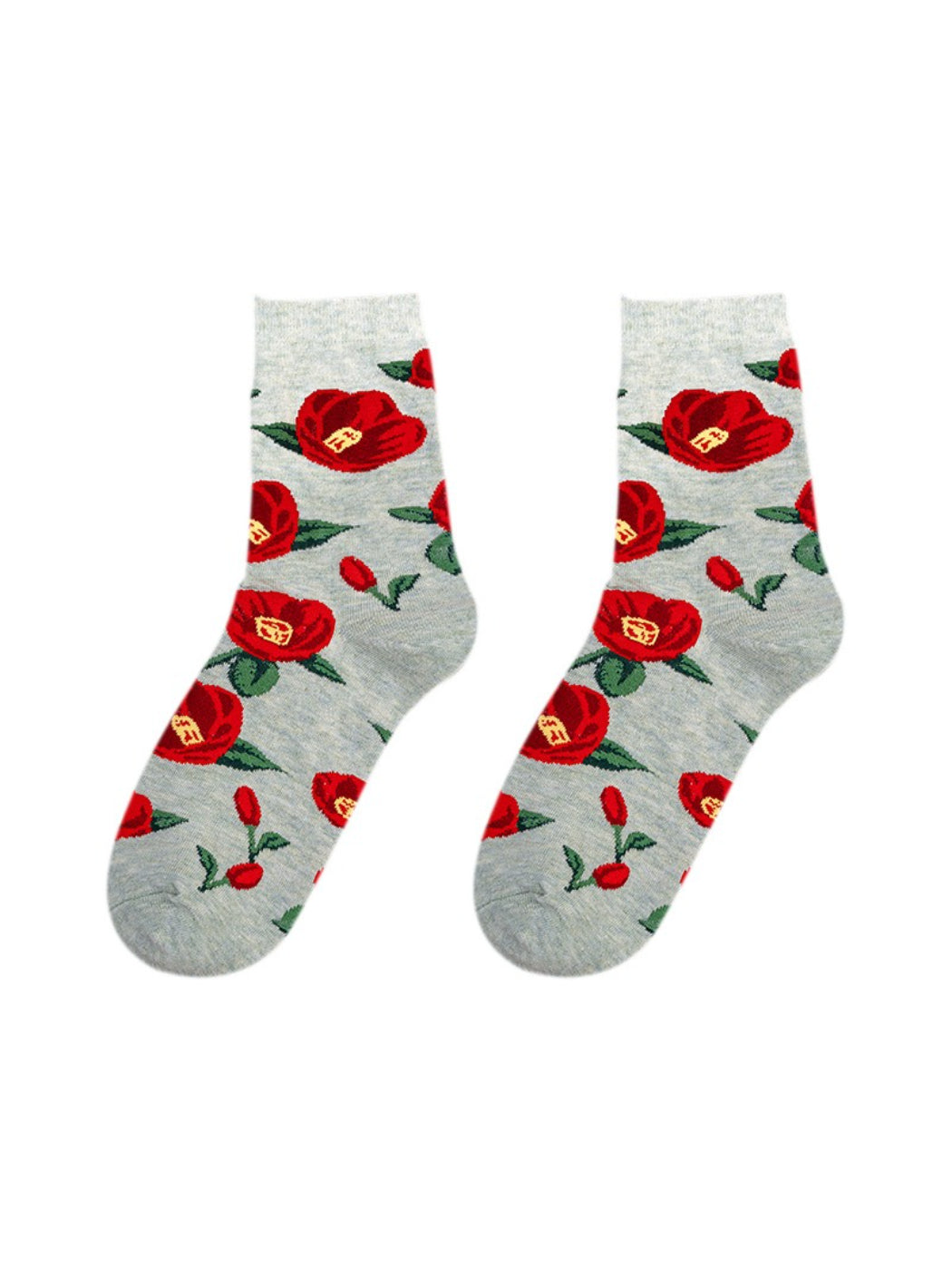 Rufia - Vintage Garden Floral Knit Crew Socks