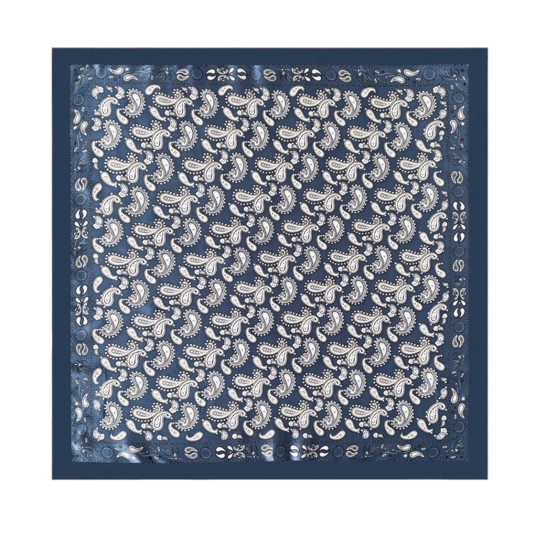 Scarvii - Soft Vintage Paisley Printed Square Scarf