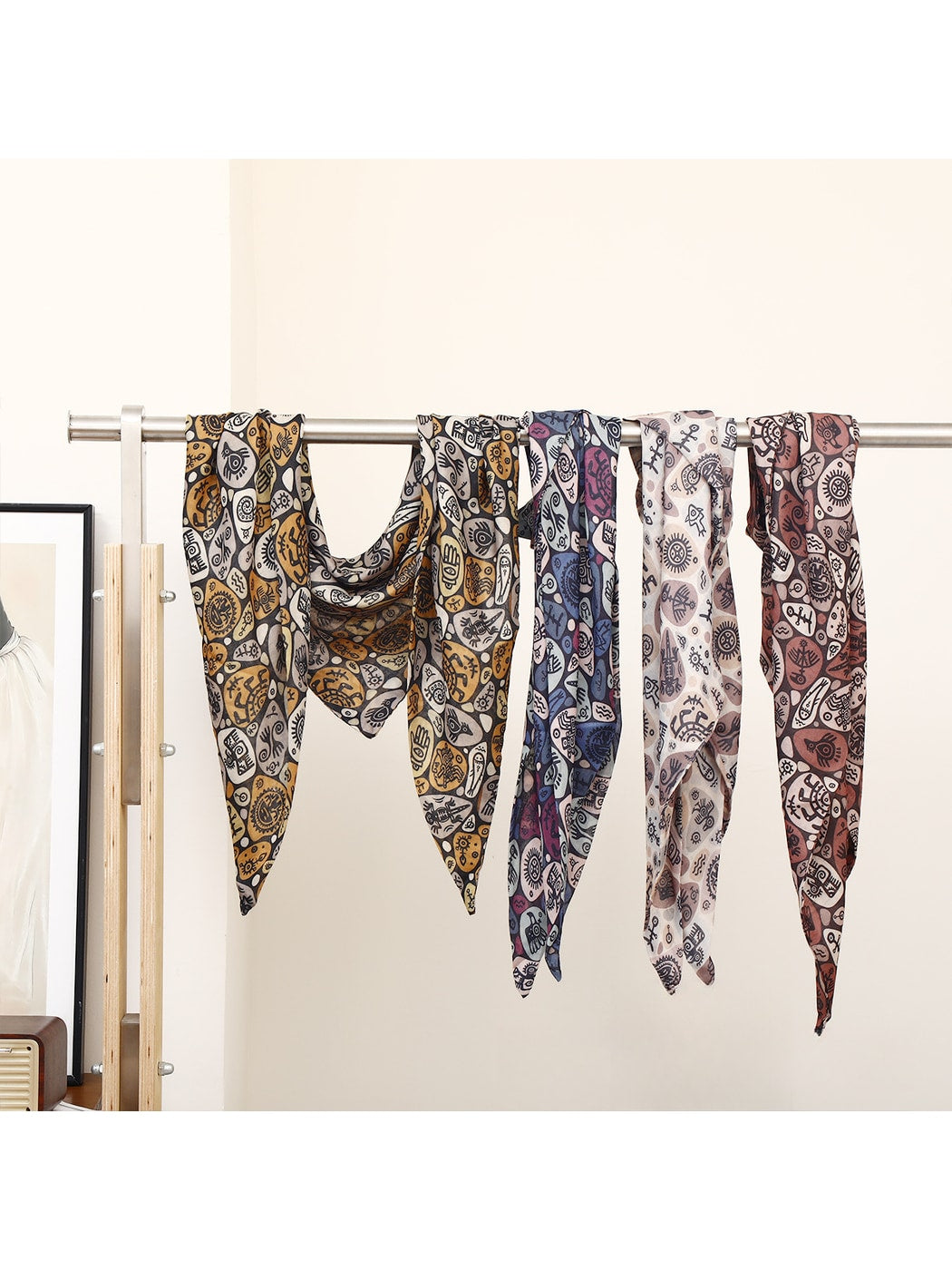 Scarvii - Lightweight Animal Print Triangle Scarf