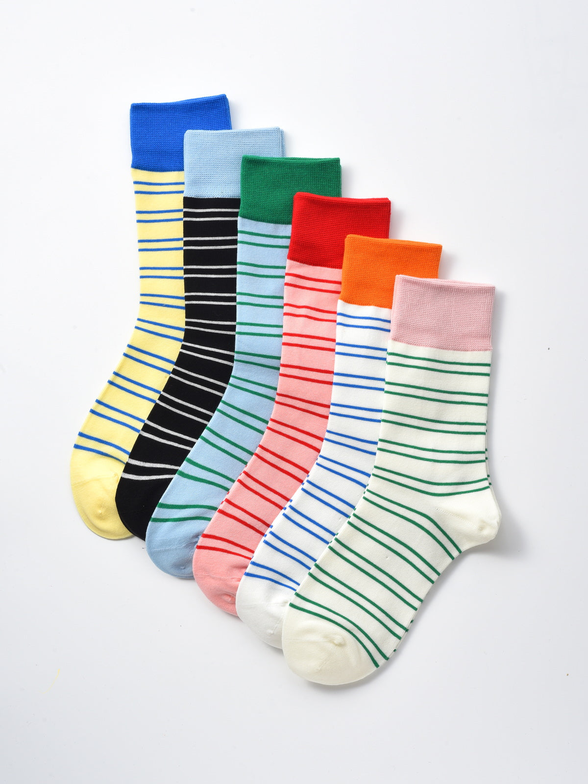 Rufia - Contrast Stripe Mid-Calf Socks