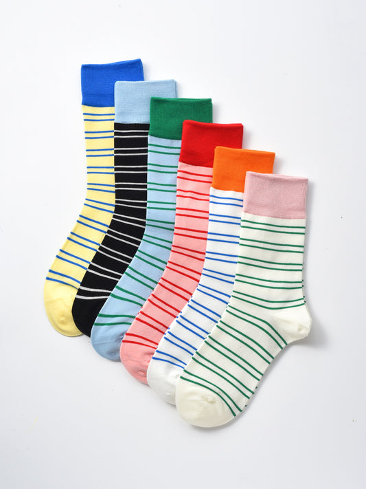 Rufia - Contrast Stripe Mid-Calf Socks
