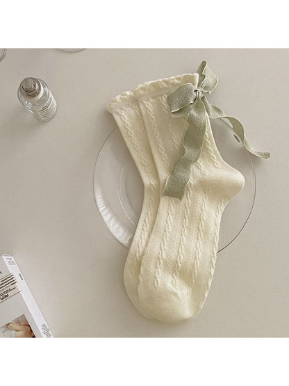 Rufia - Soft Cable Bow Crew Socks product image 5