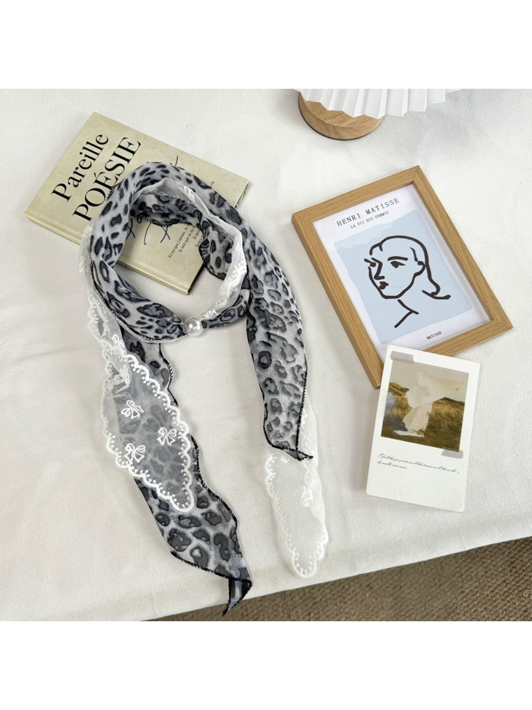 Scarvii - Fashion Lace Patchwork Long Narrow Scarf