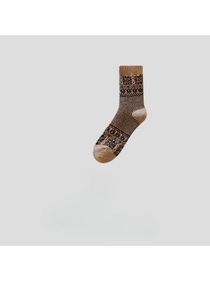 Rufia - Soft Geometric Knit Crew Socks