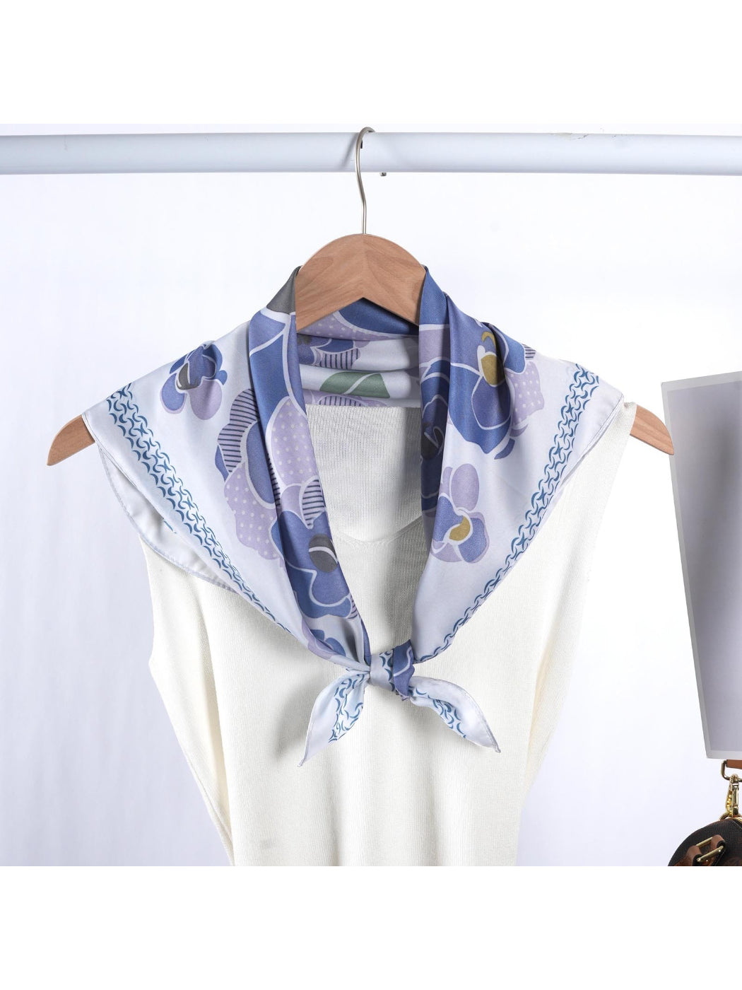 Scarvii - Pastel Flower Border Square Scarf