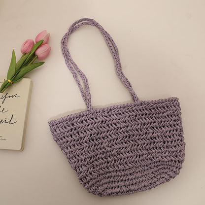 Single-Shoulder Straw Bag