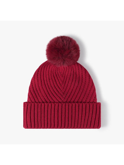 Haila - Pom-Pom Cuffed Knit Beanie