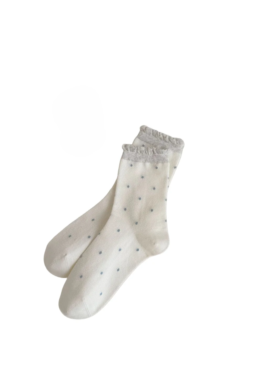 Rufia - Double-Layer Ruffle Trim Crew Socks