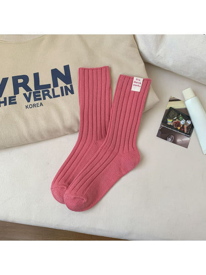 Rufia - Retro Ribbed Detail Crew Socks