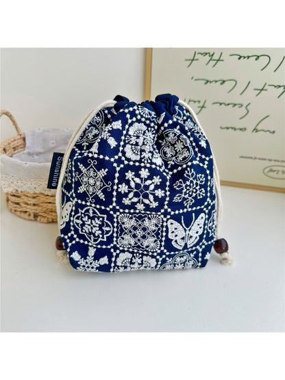 Cosbai - Woven Drawstring Pouch