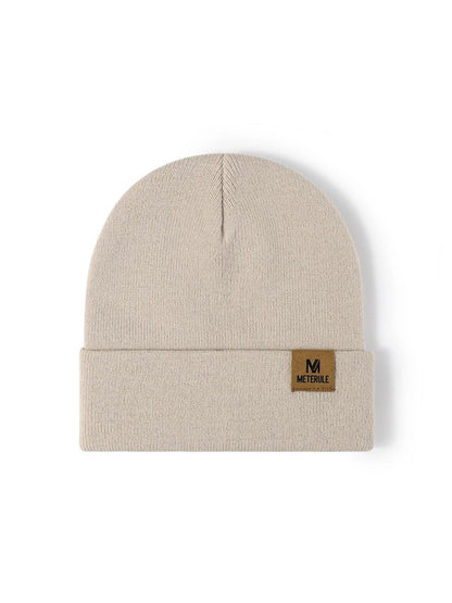 Haila - Letter Patch Cuffed Beanie