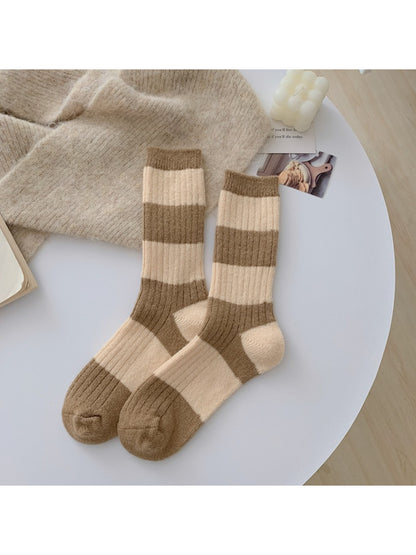 Rufia - Classic Wide Stripe Crew Socks