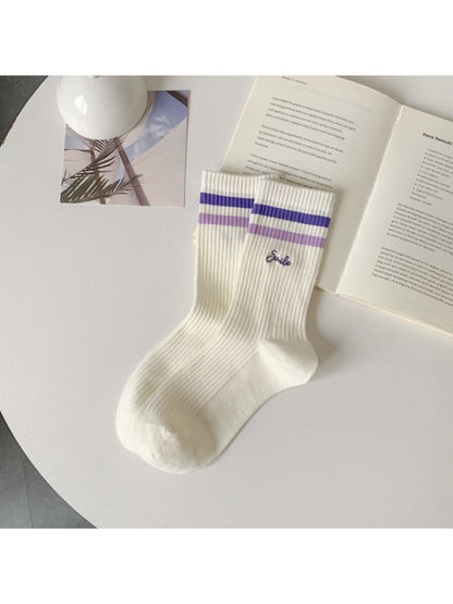 Rufia - Smile Stripe Rib Crew Socks product image 8