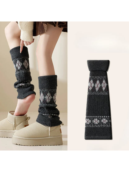 Cozyra - Retro Argyle Leg Warmers