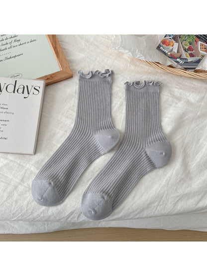 Rufia - Classic Ribbed Ruffle Crew Socks product image 11
