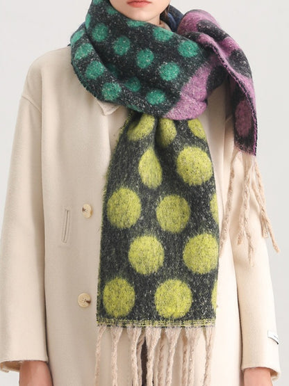 Scarvii - Bold Retro Polka Winter Scarf