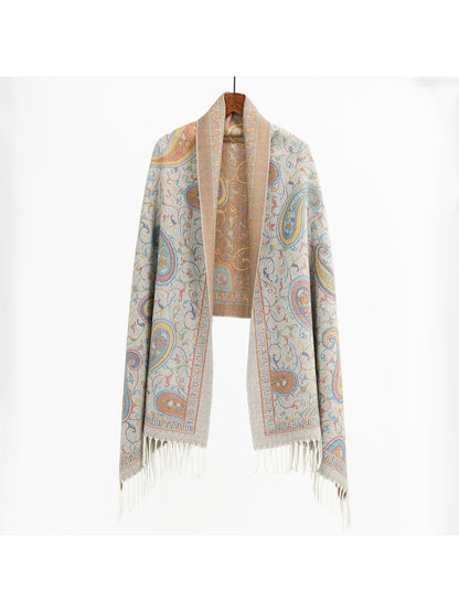Scarvii - Winter Paisley Print Scarf Wrap - Versatile & Stylish