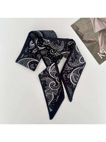 Scarvii Paisley Tie-Style Skinny Scarf