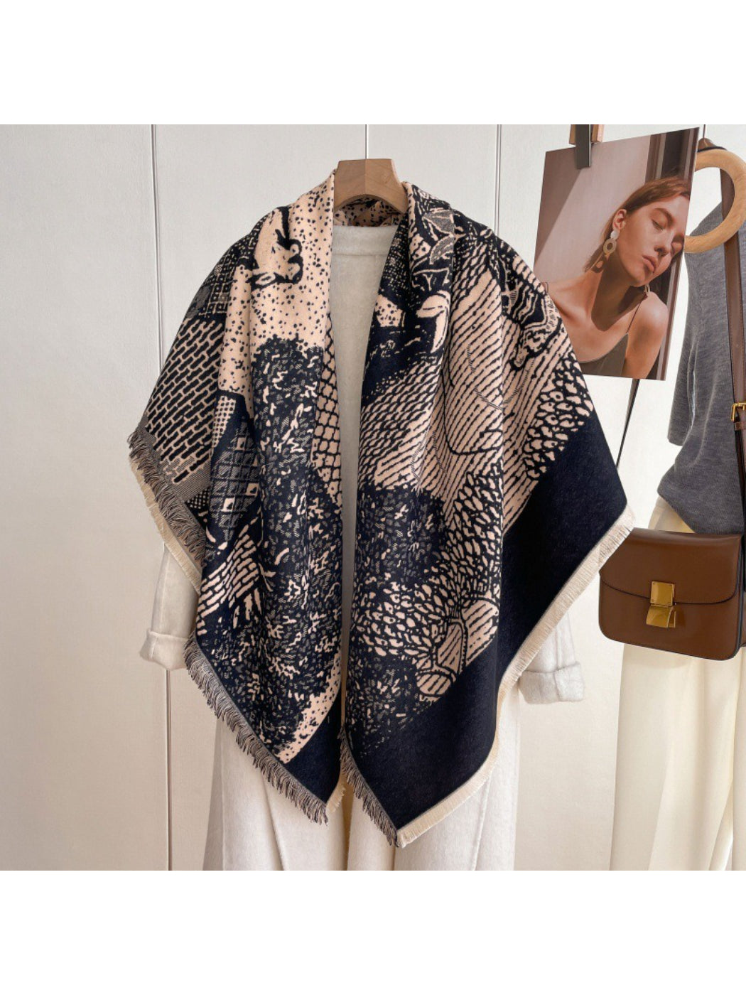 Scarvii - Botanical Scene Reversible Scarf