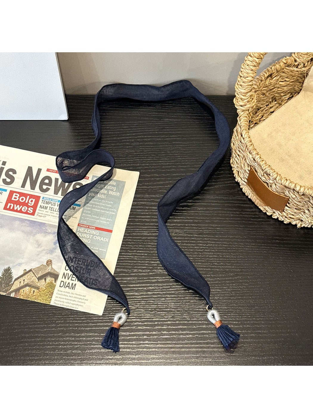 Scarvii - Tassel Skinny Neck Styling Scarf