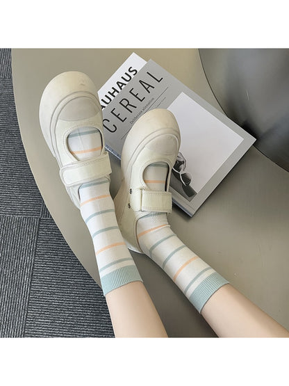 Rufia - Pastel Stripe Ribbed Crew Socks product image 3