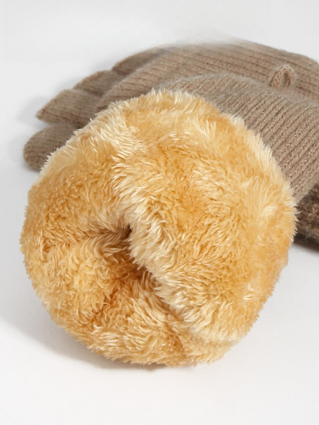 Gloving - Thickened Convertible Fingerless Gloves with Mitten Flaps