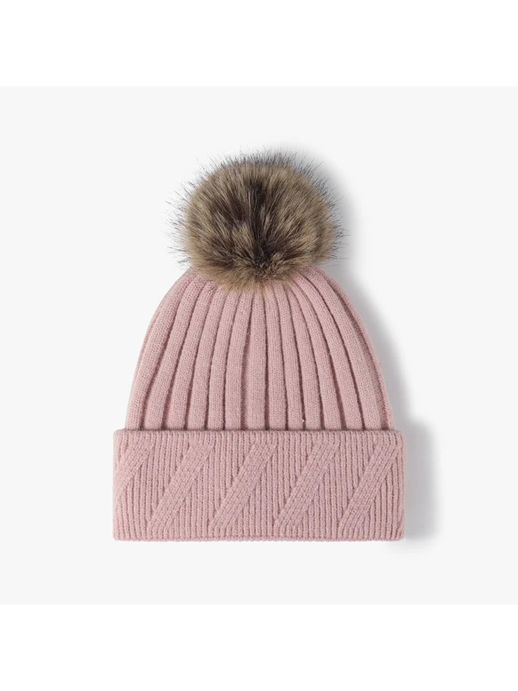 Haila - Pom-Pom Textured Knit Beanie