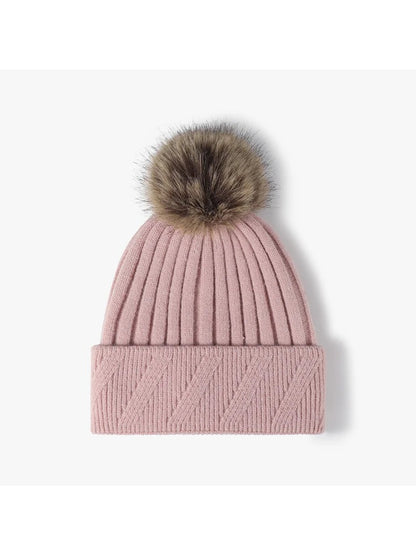 Haila - Pom-Pom Textured Knit Beanie